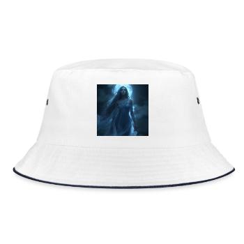 Luna's Radiance – Goddess of Night and Moon - Bucket Hat - white/navy - Front