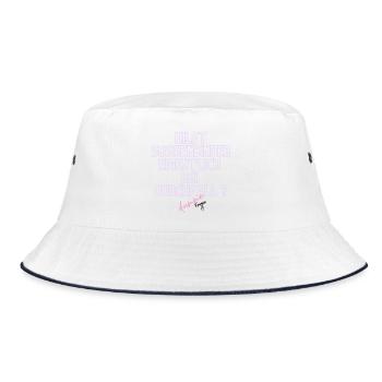 Durchfall Humor Neontext - Bucket Hat - Weiß/Navy - Vorne