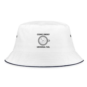 Cosmic Energy Universal Fuel Cup Design - Bucket Hat - white/navy - Front