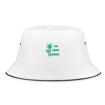 SUN BEACH RELAX - Bucket Hat - white/navy - Front