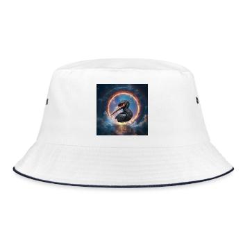 Stellar Ibis with Cosmic Ring - Bucket Hat - white/navy - Front