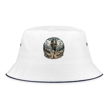 GOAT Trailrunner - Bucket Hat - Weiß/Navy - Vorne