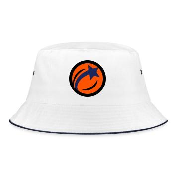 Tischtennisball Stern Tischtennis Vereinslogo - Bucket Hat - Weiß/Navy - Vorne