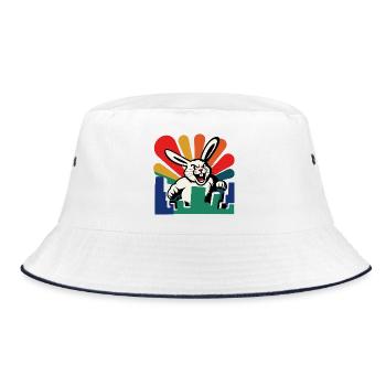 Monster Bunny - Bucket Hat - white/navy - Front