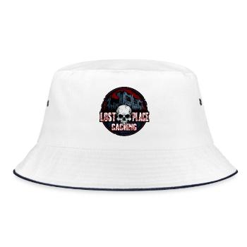Lost Place Caching - Bucket Hat - white/navy - Front