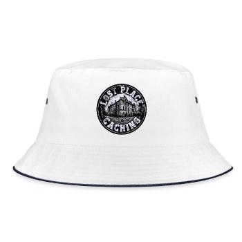 Lost-Place Caching - Bucket Hat - white/navy - Front