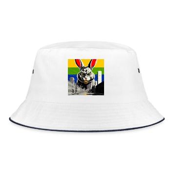 Monster Bunny Rage - Bucket Hat - white/navy - Front