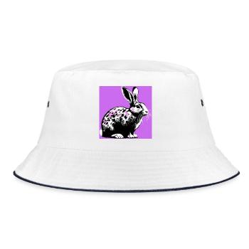 rabbit - Bucket Hat - white/navy - Front