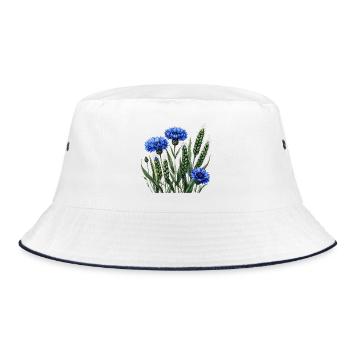 Motif des champs de bleuets - Bob - blanc/marine - Devant