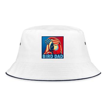 Patriotic Bird Dad – Daddy Funny Bird pour - Bob - blanc/marine - Devant