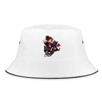 Courage, imagination and a friendship - Bucket Hat - white/navy - Front