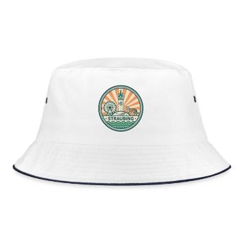 Straubing Badge - Bucket Hat - Weiß/Navy - Vorne