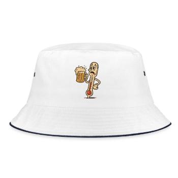 Beer Drinker Thermometer - Bucket Hat - white/navy - Front