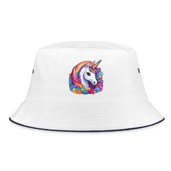 Licorne arcenciel flamboyante - Bob - blanc/marine - Devant