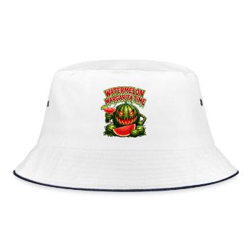 Watermelon Margarita Time - Horror Sommer Party - Bucket Hat - Weiß/Navy - Vorne