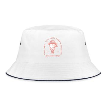 Girl Scout Sommercamp pink - Bucket Hat - Weiß/Navy - Vorne