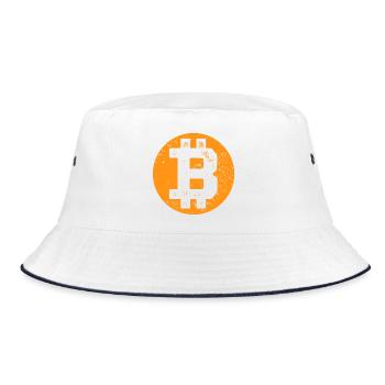 Bitcoin - Plan B - Crypto Gift - Bucket Hat - white/navy - Front