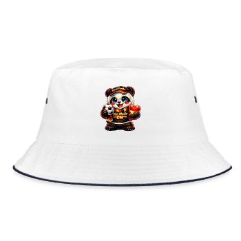 🐼 Coupe du monde Panda Allemagne – Mode Fan ACTIVÉ ⚽🔥 - Bob - blanc/marine - Devant