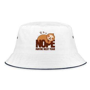 Maybe Next Year  - Bucket Hat - white/navy - Front