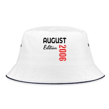 20th August Birthday 2006 - Bucket Hat - white/navy - Front