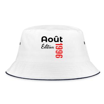 August 1996 Anniversary - Bucket Hat - white/navy - Front