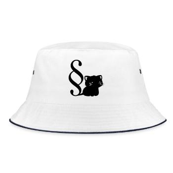 Cats Laws Law Studies - Bucket Hat - white/navy - Front