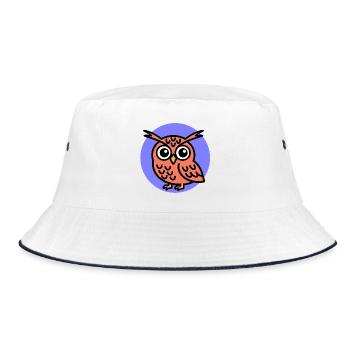 Hibou mignon - Bob - blanc/marine - Devant