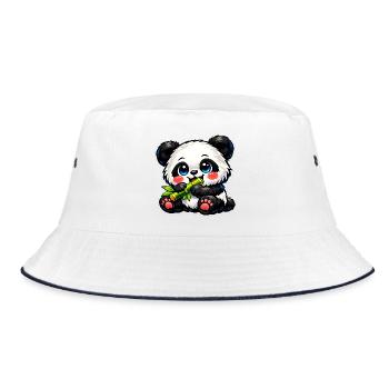 Mignon panda de bambou - Bob - blanc/marine - Devant