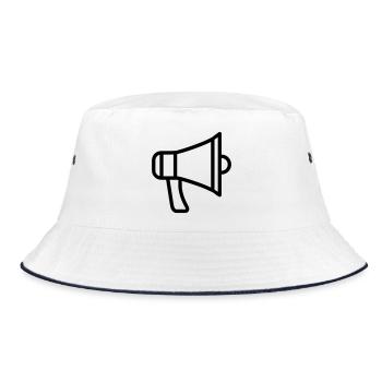 megaphone - Bucket Hat - white/navy - Front