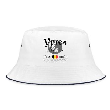 Souvenir de voyage streetwear à Ypres, Belgique - Bob - blanc/marine - Devant