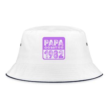 Papa 1982 - Bucket Hat - white/navy - Front