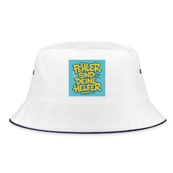 Fehler sind deine Helfer - Bucket Hat - Weiß/Navy - Vorne
