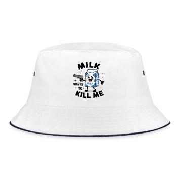 Le lait veut me tuer - Allergie aux produits laitiers - Bob - blanc/marine - Devant