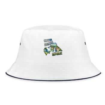 Central African Republic Design - Bucket Hat - white/navy - Front