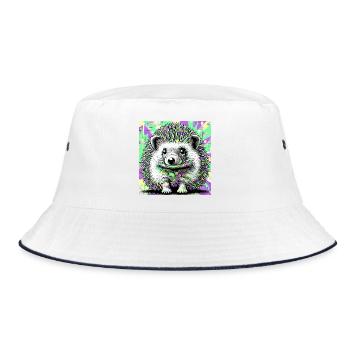 Igel - Bucket Hat - Weiß/Navy - Vorne