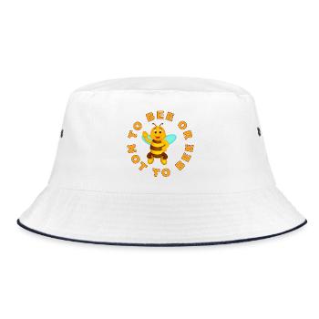 Abeille en cercle : Être ou ne pas être une abeille - Bob - blanc/marine - Devant