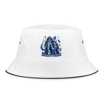 Eis Mammut Kristallkrone - Bucket Hat - white/navy - Front