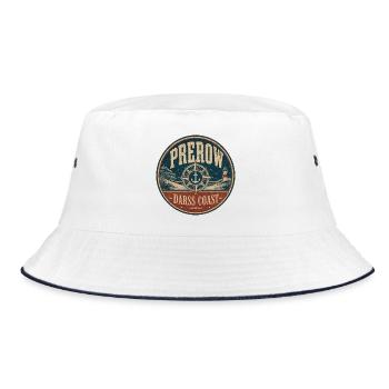 Prerow Darss Coast Vintage Maritime - Bucket Hat - white/navy - Front