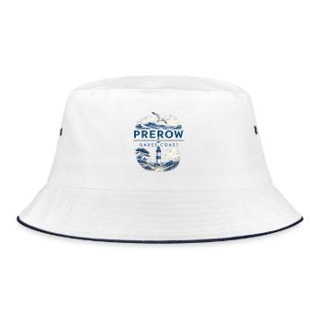 Prerow_Darsscoast-03 - Bucket Hat - white/navy - Front