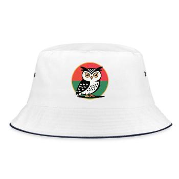 Hibou Pop Art - Bob - blanc/marine - Devant