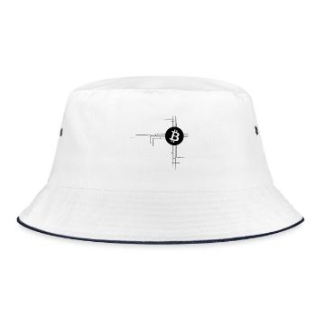 Bitcoin Network - Bucket Hat - white/navy - Front