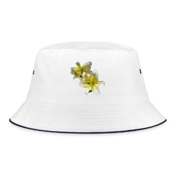 Elegant_Yellow_-_White_Lily_Flower - Bob - blanc/marine - Devant