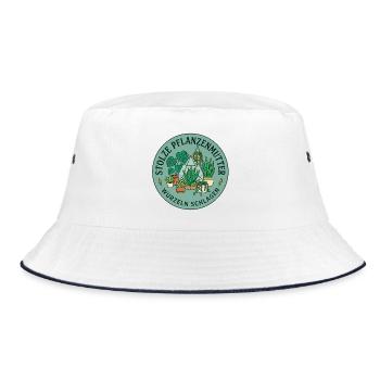Grüne Wurzeln schlagen - Bucket Hat - Weiß/Navy - Vorne