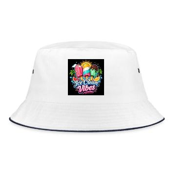 Glace tropicale colorée - Bob - blanc/marine - Devant