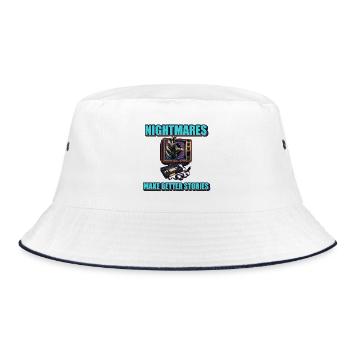Nightmares Make Better Stories - Bucket Hat - white/navy - Front