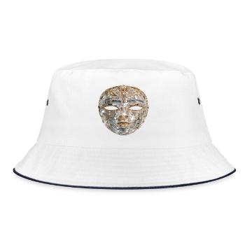 Crystal Masks Gloss Detail - Bucket Hat - white/navy - Front