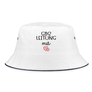 Bildung Betreuung Leitung - Bucket Hat - Weiß/Navy - Vorne
