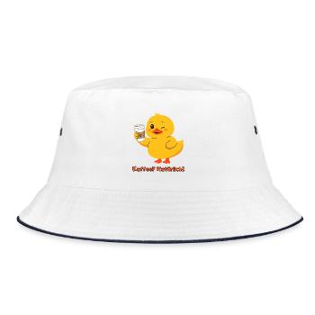 Ente Kaffee Natuerlich - Bucket Hat - Weiß/Navy - Vorne