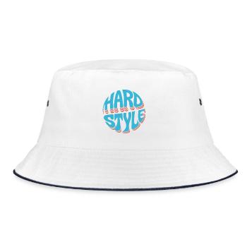 Hard Style Neon Burst - Bucket Hat - white/navy - Front