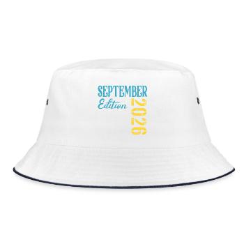 Naissance du bébé en septembre 2026 - Bob - blanc/marine - Devant